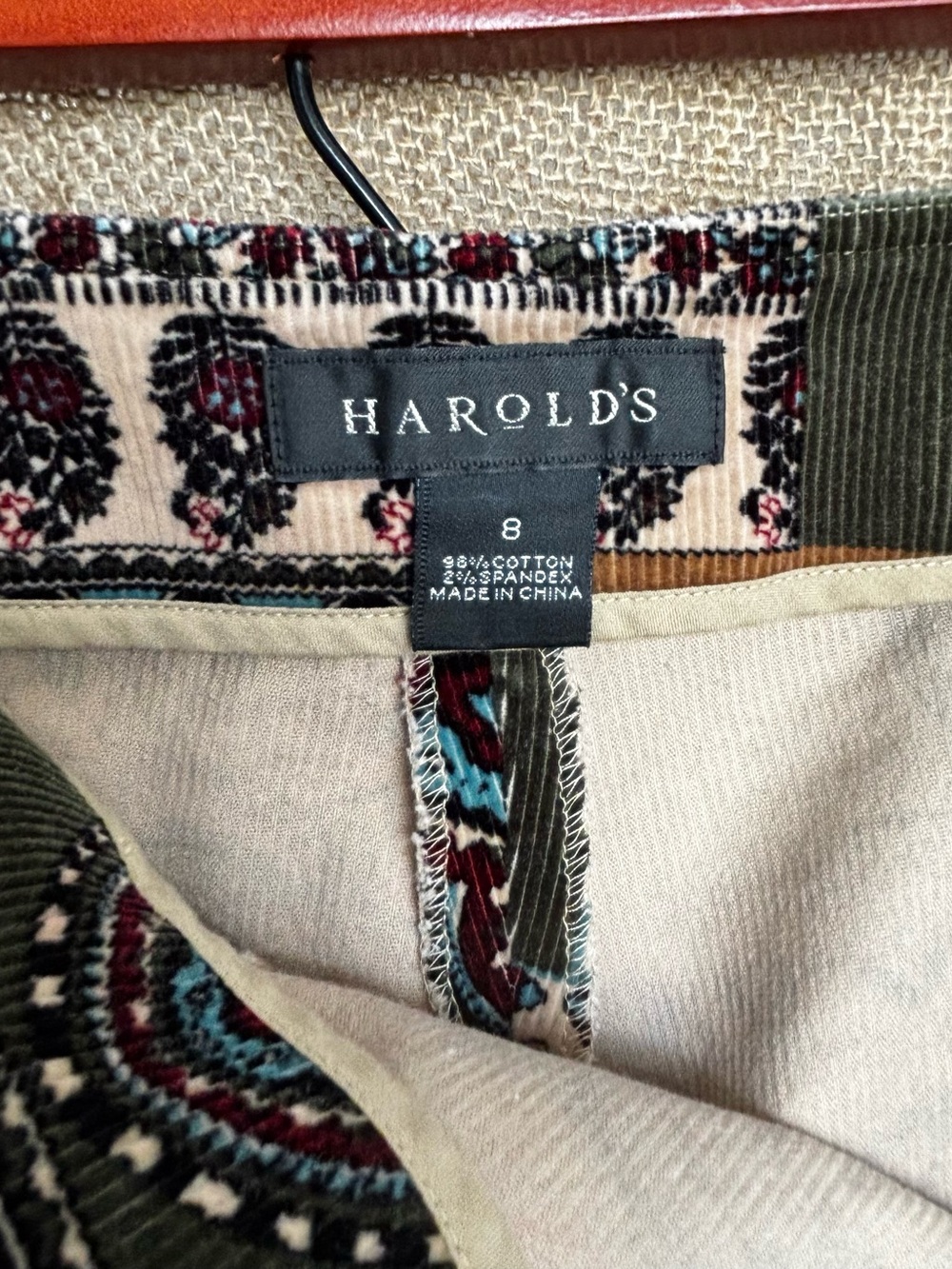 Harold's Multicolor Bohemian Corduroy Trousers - Picture 3 of 11